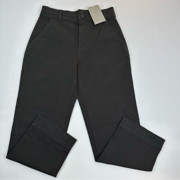 Everlane‎ Women’s NWT Black The Organic Straight-Leg Minimalist Pant 6/W29/L26 - Picture 1 of 12